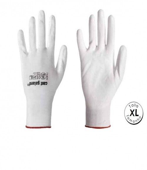 GUANTES PU BLANCO TALLA XL WK100710 