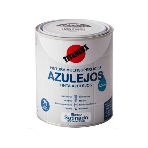 Esmalte Azulejos al Agua Titan Blanco Satinado 750 ml
