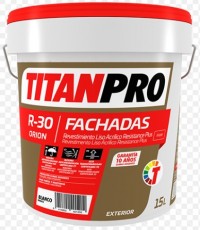 TITANPRO R-30 Revestimiento Acrilico Premium Blanco Mate 4 Lts