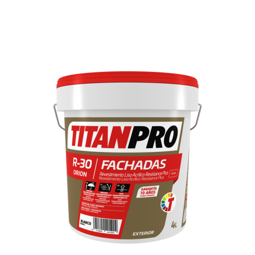 **COLORES**TITANPRO R-30 Revestimiento Exterior Liso Mate 4Lts