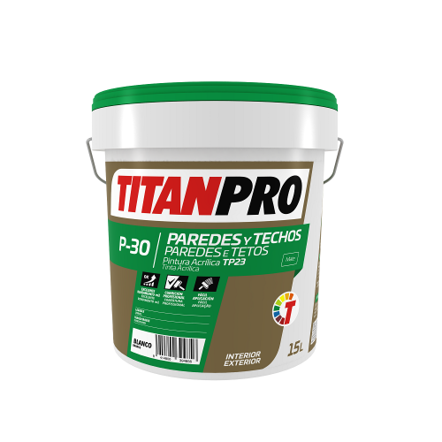 **COLORES**TITANPRO P-30 Mate INTERIOR-EXTERIOR 15 Lts  
