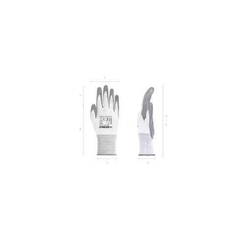 GUANTES NITIRILO NEGRO-BLANCO TALLA XL WK100700   